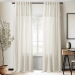 Elegant farmhouse layered ruffled curtains