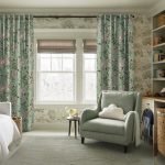 Floral and butterfly garden pattern curtains