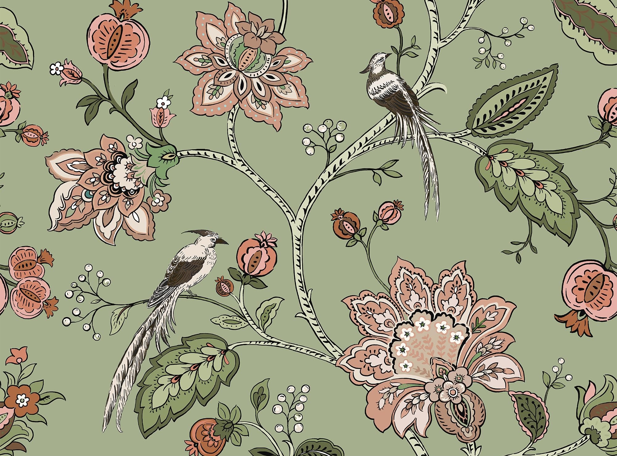 Floral and butterfly garden pattern curtains - Image 3