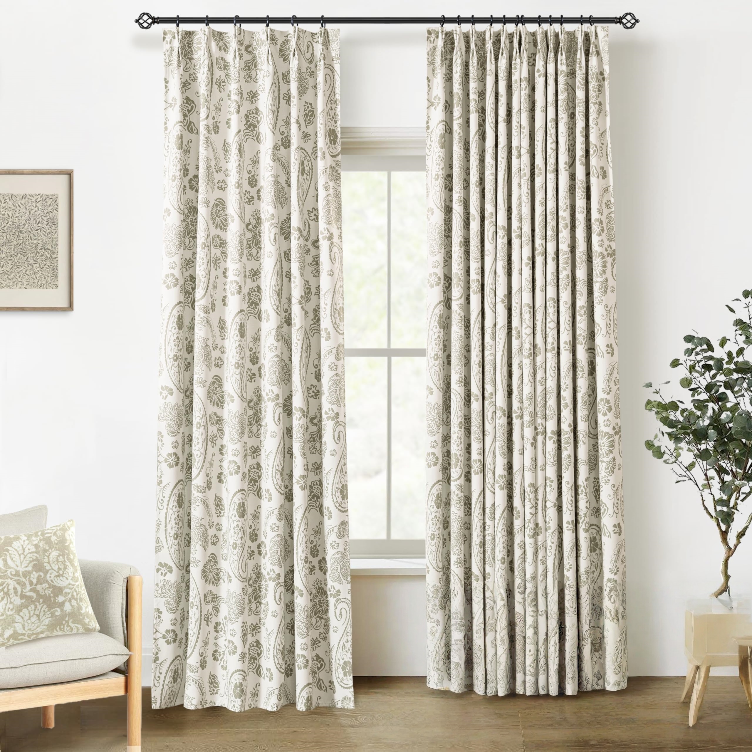 Ivory classic farmhouse style curtains - Image 4