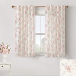 Pink rose bouquet curtains
