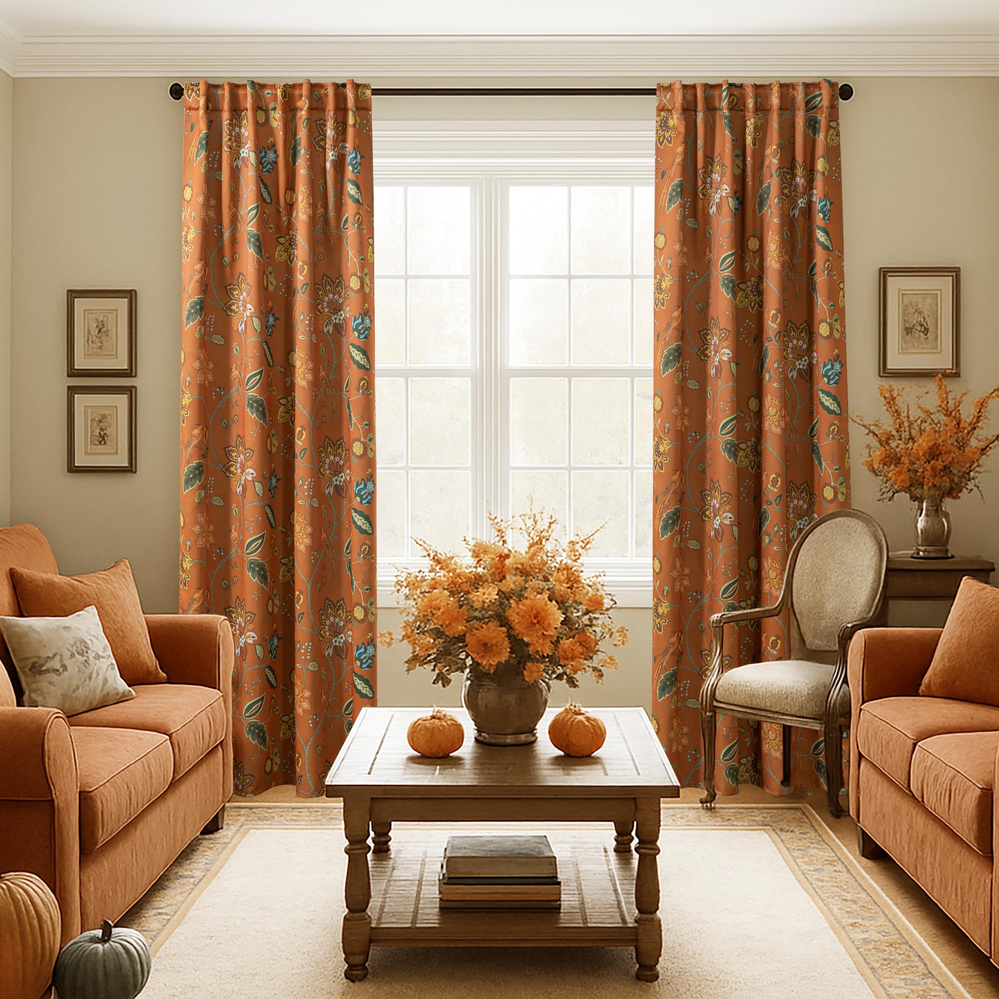 Terracotta-colored curtains in the flower garden - Image 3