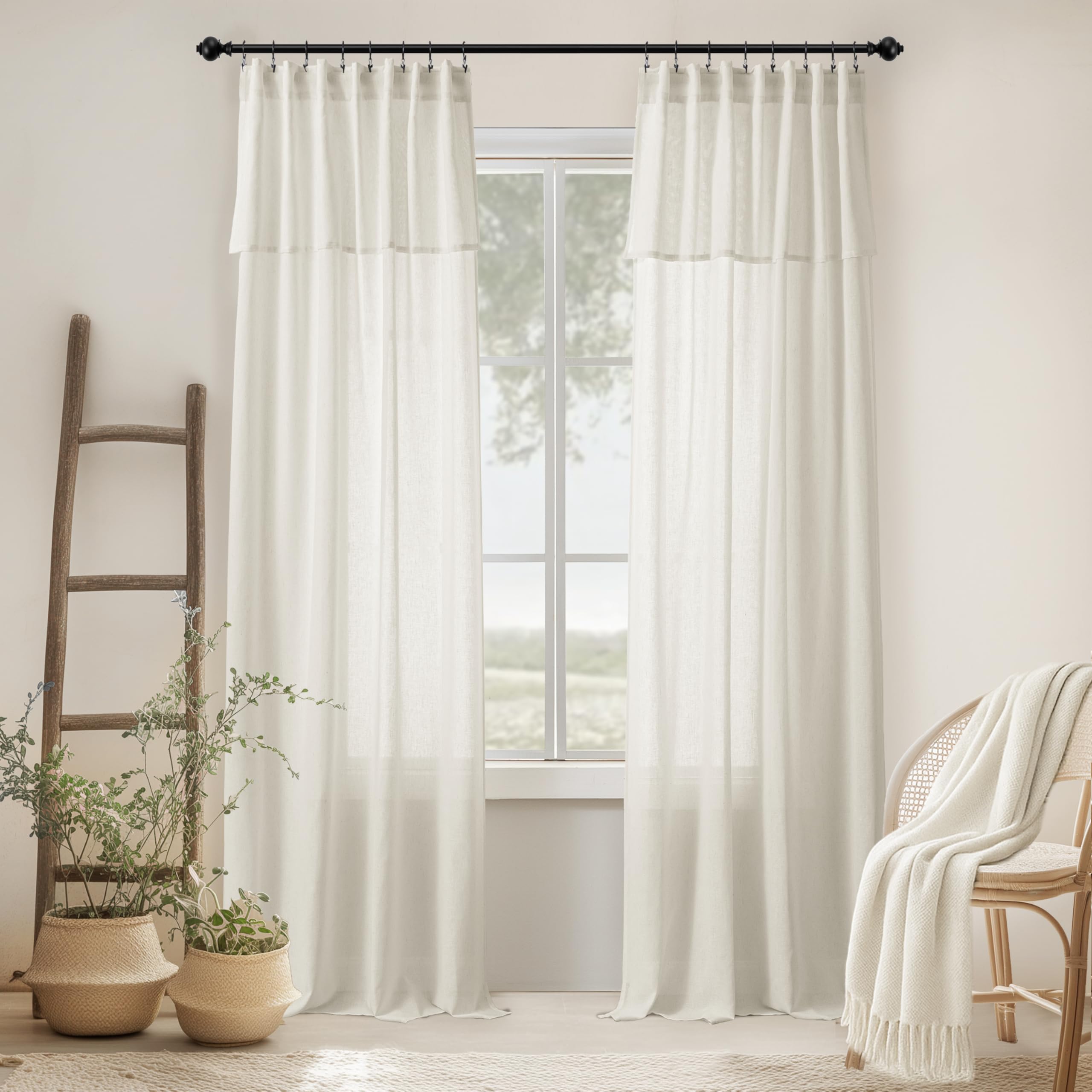 White soft sheer curtains - Image 3