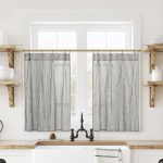 White coffee shop style curtains